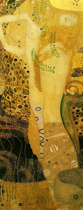 Gustav Klimt vattenormar Norge oil painting art